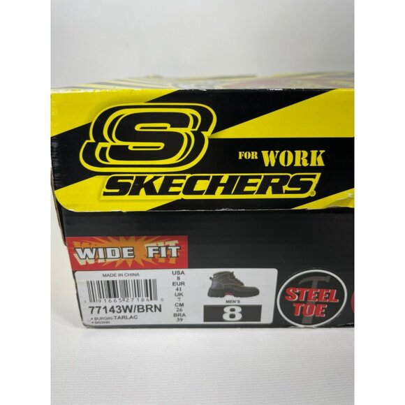 Skechers For Work Mens Burgin Tarlac Steel Toe Boots Relaxed Fit Size 8 Wide Fit - Picture 16 of 16
